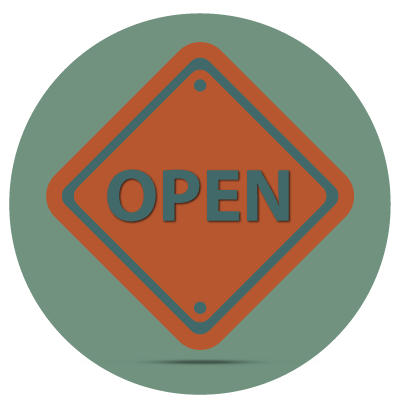 Hawthorne open sign icon